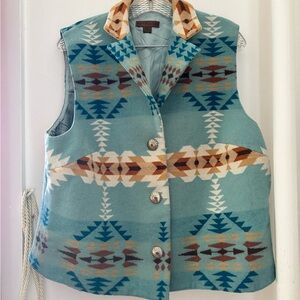 Size 2X Pendleton Multicolor South West Santa Fe Western Pattern Vest